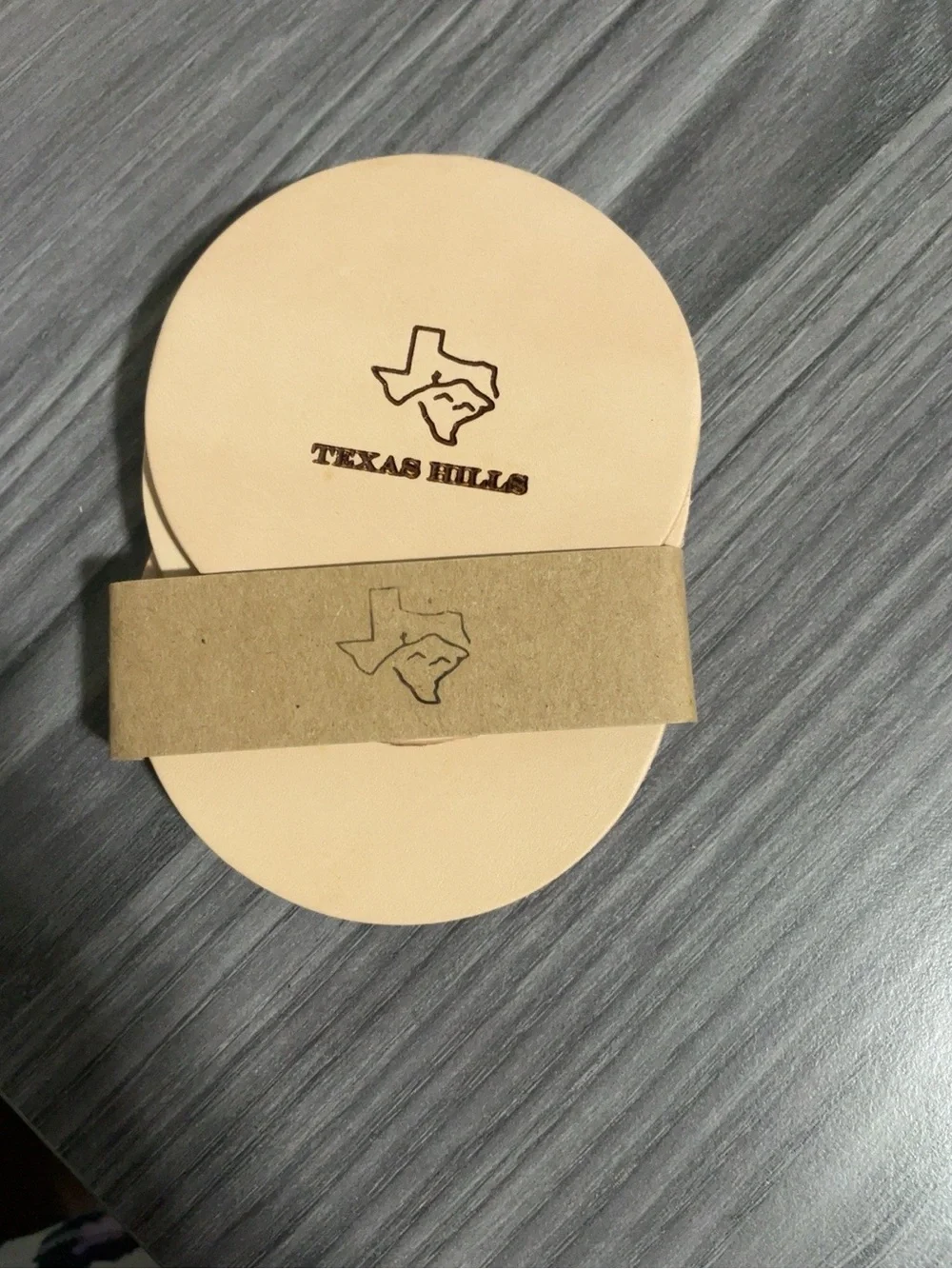 Texas Hills Genuine Leather Coasters 4 Pack Texas Proud Western Rustic NWT